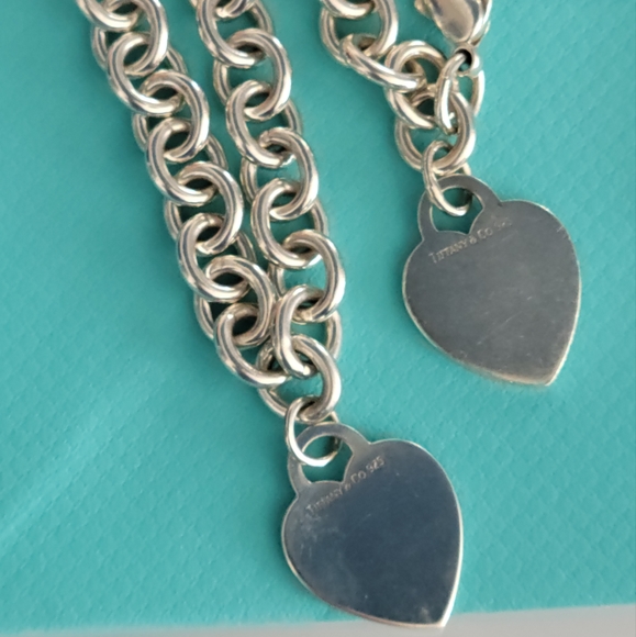 Tiffany blank heart necklace and bracelet - Picture 2 of 5